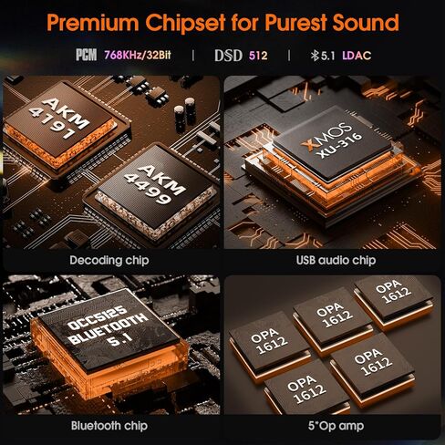 Douk Audio Q100 Balanced DAC: AK4499EX & AK4191 Hi-Res DAC (PCM 768kHz/32-bit & DSD512) - Bluetooth 5.1 LDAC - XLR/RCA Outputs for Audiophiles & Studio Use in Saudi Arabia
