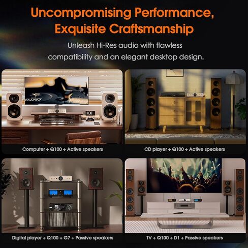 Douk Audio Q100 Balanced DAC: AK4499EX & AK4191 Hi-Res DAC (PCM 768kHz/32-bit & DSD512) - Bluetooth 5.1 LDAC - XLR/RCA Outputs for Audiophiles & Studio Use in Saudi Arabia