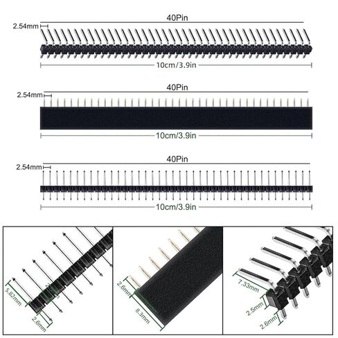 طقم لوحة PCB مزدوجة الجوانب 365 قطعة 4 أحجام، لوحات نموذجية لدوائر PCB لمجموعات Arduino، مشروع إلكتروني، نماذج أولية للدوائر، لحام DIY، موصل رأس 40 دبوس ذكر وأنثى 2.54 مم in Kuwait