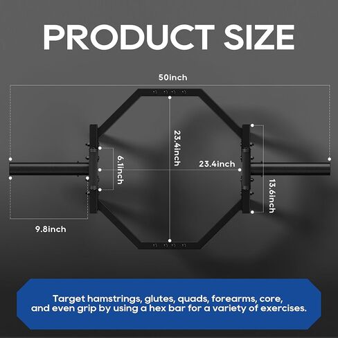 Olympic Trap Bar Barbell, Hex Bar, Shrug Bar, Deadlift Bar with rubber grip in Saudi Arabia