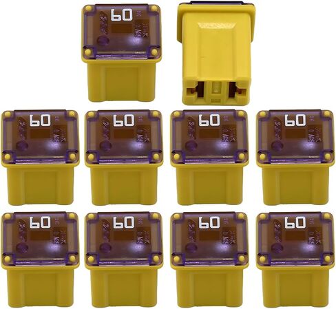 HZEL 10PCS Car Micro Cartridge Fuse Assortment Kit, 30Amp Slow Blow FMM Mcase Box Shaped Low Profile Jcase Fuse, OEM#608830 Automotive Mini Square Fuses, Universal for SUV Van Truck in Saudi Arabia