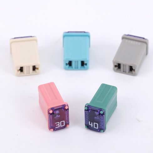 25pcs Automotive Miniature Box Fuse, Colorful Portable Micro Cartridge Blade Fuses Assortment Kits Slow-Blow FMM Fuse for Cars SUVs & Trucks (15A 20A 25A 30A 40A) in Saudi Arabia