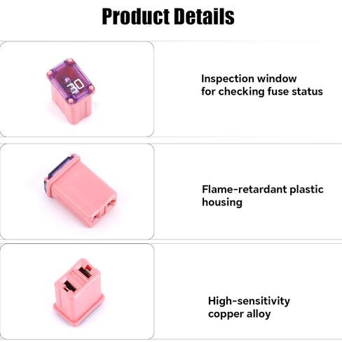25pcs Automotive Miniature Box Fuse, Colorful Portable Micro Cartridge Blade Fuses Assortment Kits Slow-Blow FMM Fuse for Cars SUVs & Trucks (15A 20A 25A 30A 40A) in Saudi Arabia