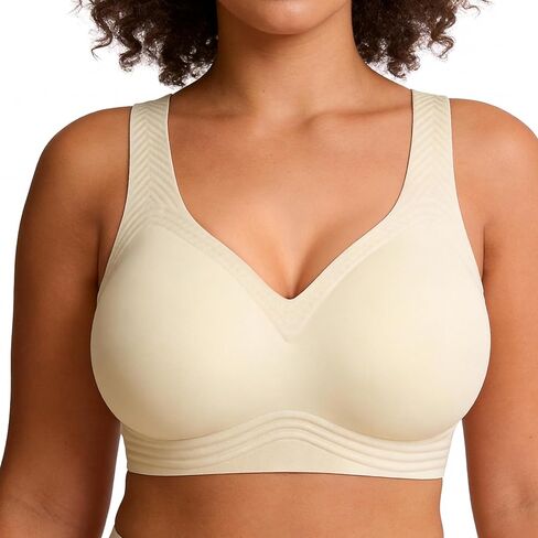 Jelly Wireless Bra Seamless Push Up Full Coverage Supportive Everyday Sport T-Shirt Bra Regular & Plus Size in Saudi Arabia