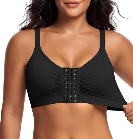 EUYZOU Post Surgery Compression Bras for Women Front Closure Mastectomy Surgical Bras Wireless with Adjustable Straps in Saudi Arabia