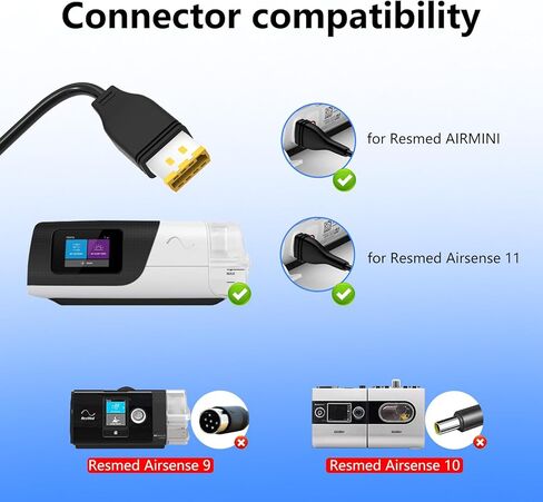 Replacement 65W DC Converter 12V-24V Car Charger for Resmed AirSense 11 CPAP Machines Compatible with AutoSet/Elite Air11 39205 E1399 Power Supply Cord in Saudi Arabia