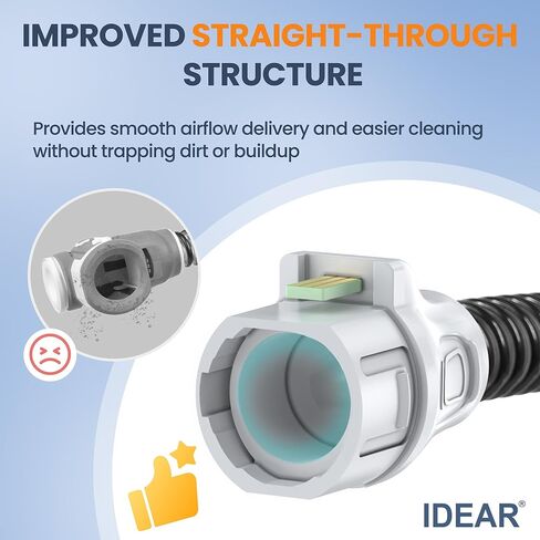 أنابيب سلسلة المناخ 10 - خرطوم IDEAR CPAP المتوافق مع Airsense 10، يأتي مع غطاء خرطوم CPAP من الصوف بسحاب كامل الطول - ليس لـ S11 in Kuwait