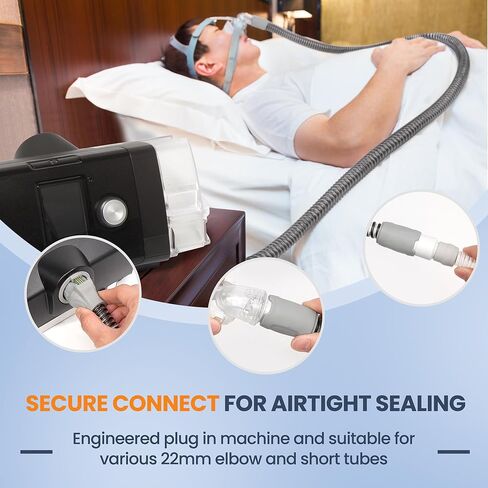 أنابيب سلسلة المناخ 10 - خرطوم IDEAR CPAP المتوافق مع Airsense 10، يأتي مع غطاء خرطوم CPAP من الصوف بسحاب كامل الطول - ليس لـ S11 in Kuwait