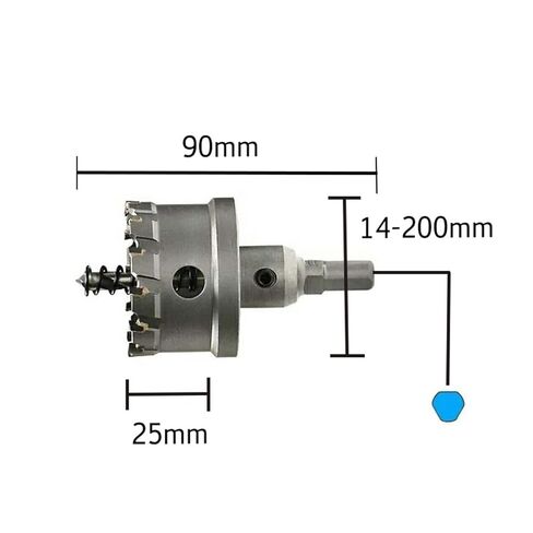 1pc 16-40mm Core Drill Bit Stainless Steel Hole Saw TCT Carbide Tip Drill Bit Metal Cutting Drilling Power Tools(20mm) in Saudi Arabia