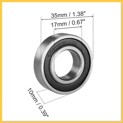6003RS Deep Groove Ball Bearing Single Sealed 17mm x 35mm x 10mm Chromium Steel Bearing Universal Replacement Auto Replacement Parts in Saudi Arabia