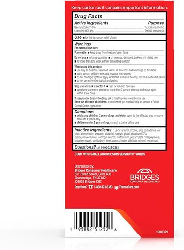 ThermaCare Heat + Max Strength 4% Lidocaine Roll-On - Dual Action Pain Relief with Patented Heatwave Technology - Targeted No-Mess Relief for Back, Neck, Muscles, & Joints in Kuwait