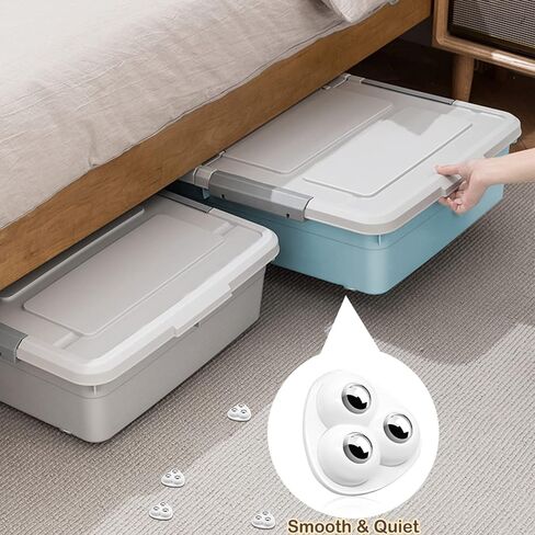 8pcs Mini Caster Appliances Wheels, 360°Rotation Small Appliance Wheels for Kitchen Appliances, Adhesive Universal Caster Wheels Sticky Pulley Small Appliance Casters for Storage Box (White) in Saudi Arabia