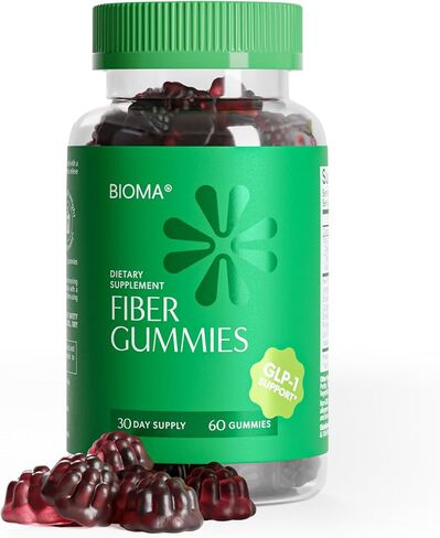 علكات الألياف للنساء - دعم GLP-1 الطبيعي مع الكيوي والرمان والزنجبيل - مكمل صحي للجهاز الهضمي خالي من السكر، ألياف البريبايوتك FOS - نباتية وخالية من الغلوتين (60 علكة - كمية تكفي 30 يومًا) in Kuwait