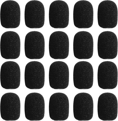 Bonsicoky 50 Pack Mini Foam Microphone Windscreen - High Density Headset Microphone Windscreen Foam Cover for Headset Protection, Noise Reduction in Saudi Arabia
