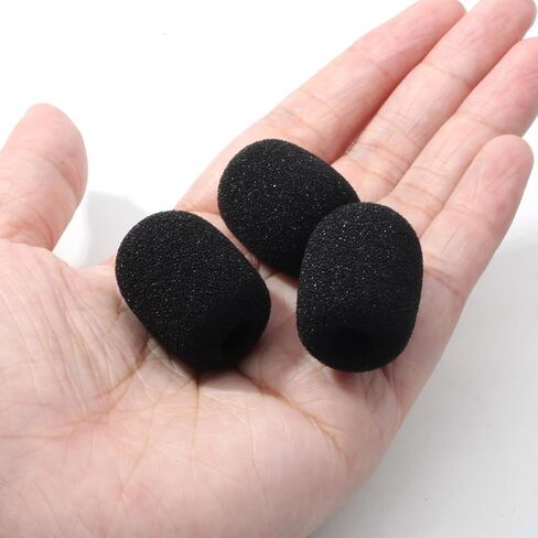 Bonsicoky 50 Pack Mini Foam Microphone Windscreen - High Density Headset Microphone Windscreen Foam Cover for Headset Protection, Noise Reduction in Saudi Arabia