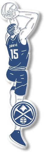 مغناطيس مطاطي مصبوب ثلاثي الأبعاد من نيكولا جوكيتش، دنفر ناجتس من مغناطيس كلاسيكي، 12.7 سم × 3.81 سم، هدايا تذكارية وهدايا قابلة للجمع مصنوعة في الولايات المتحدة الأمريكية in Kuwait