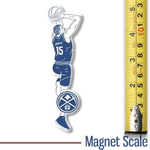 مغناطيس مطاطي مصبوب ثلاثي الأبعاد من نيكولا جوكيتش، دنفر ناجتس من مغناطيس كلاسيكي، 12.7 سم × 3.81 سم، هدايا تذكارية وهدايا قابلة للجمع مصنوعة في الولايات المتحدة الأمريكية in Kuwait