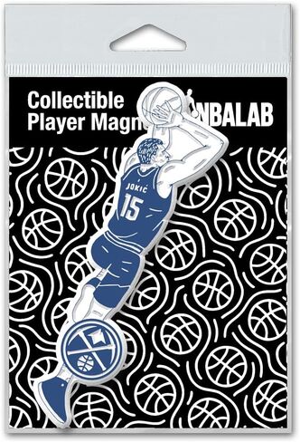 مغناطيس مطاطي مصبوب ثلاثي الأبعاد من نيكولا جوكيتش، دنفر ناجتس من مغناطيس كلاسيكي، 12.7 سم × 3.81 سم، هدايا تذكارية وهدايا قابلة للجمع مصنوعة في الولايات المتحدة الأمريكية in Kuwait