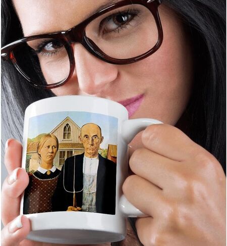 3dRose American Gothic by Grant Wood 15oz Mug in Saudi Arabia
