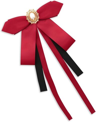 Bow Tie for Women Girl Ribbon Rhinestone Womens Bow Ties Adjustable Pre-tied Bowtie for Party Uniform Wedding Prom in Saudi Arabia
