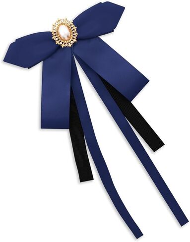 Bow Tie for Women Girl Ribbon Rhinestone Womens Bow Ties Adjustable Pre-tied Bowtie for Party Uniform Wedding Prom in Saudi Arabia