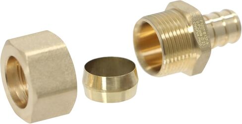 1 Piece XFITTING 1/2" Pex x 5/8" OD Compression Straight Adapter in Saudi Arabia