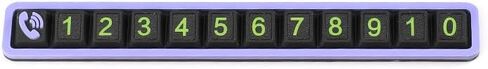 FACELESS Temporary Parking Number Display Card with Digital Stickers, Black with Green Numbers (green) in Saudi Arabia