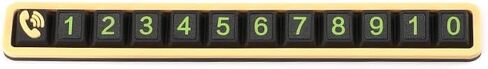 FACELESS Temporary Parking Number Display Card with Digital Stickers, Black with Green Numbers (green) in Saudi Arabia