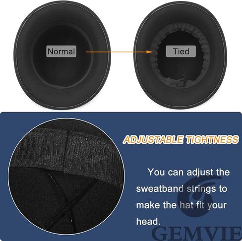 قبعات GEMVIE كلاسيكية للرجال والنساء ذات حافة قصيرة فيدورا قابلة للسحق مع شريط من الريش in Kuwait