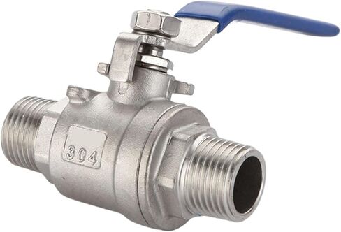 304 Stainless Steel Two-Piece Ball Valve 1/4 3/8 1/2" 3/4" 1" 2" Male x Male(1-1l2) in Kuwait