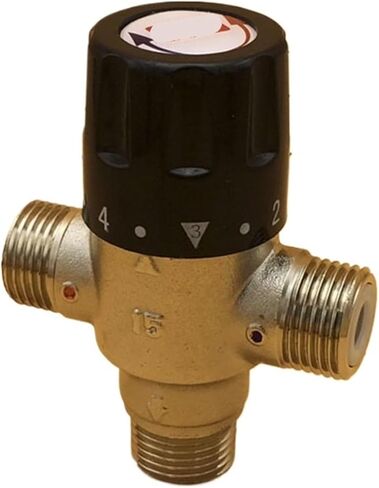 1PCS Brass 1/2" DN15 Pipe Thermostatic Mixing Valve Solar Thermostatic Valve in Kuwait
