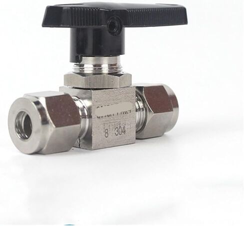 1PCS Straight-Through Panel Instrument Steel Pipe Copper Pipe Gas Source Switch 304 Stainless Steel Card Sleeve Ball Valve(4mm OD) in Kuwait