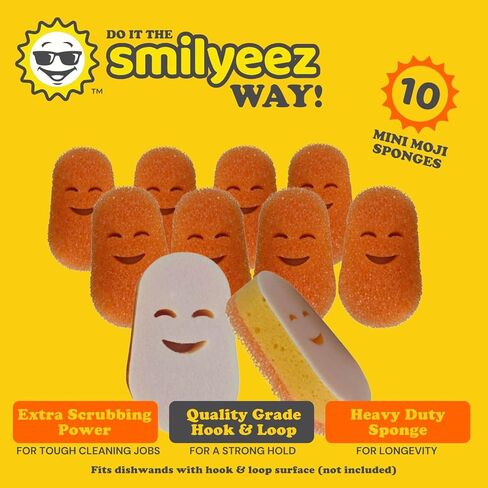 إعادة ملء إسفنجة Smilyeez Scrub Moji Scrubbing لأطباق The Dish Daddy (Reg. TM) - (10 عبوات) in Saudi Arabia