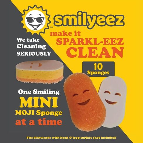 إعادة ملء إسفنجة Smilyeez Scrub Moji Scrubbing لأطباق The Dish Daddy (Reg. TM) - (10 عبوات) in Saudi Arabia