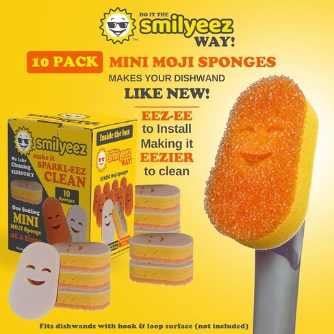 إعادة ملء إسفنجة Smilyeez Scrub Moji Scrubbing لأطباق The Dish Daddy (Reg. TM) - (10 عبوات) in Saudi Arabia