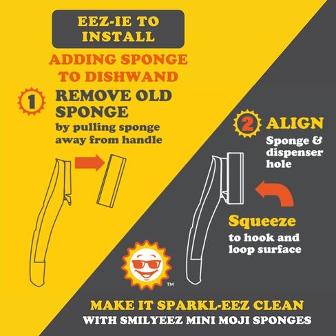 إعادة ملء إسفنجة Smilyeez Scrub Moji Scrubbing لأطباق The Dish Daddy (Reg. TM) - (10 عبوات) in Saudi Arabia