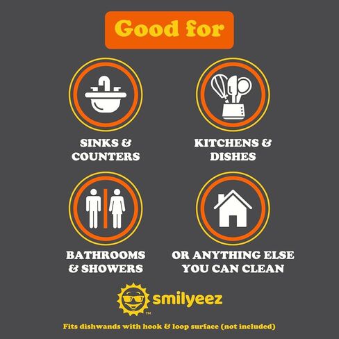 إعادة ملء إسفنجة Smilyeez Scrub Moji Scrubbing لأطباق The Dish Daddy (Reg. TM) - (10 عبوات) in Saudi Arabia