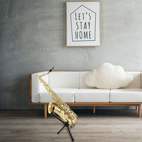 BESPORTBLE Alto Saxophone Stand Folding Desktop Sax Holder with Leather Storage Bag, Portable Alto Saxophone Rack for Wind Instrument Accessories in Saudi Arabia