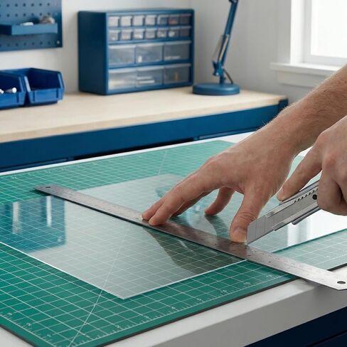 15 قطعة من الألواح البلاستيكية الشفافة، 12 × 12 × 0.06 بوصة لوحة رقيقة من البولي كربونات الشفافة مع ورق واقي للحرف اليدوية اليدوية، صناعية in Kuwait