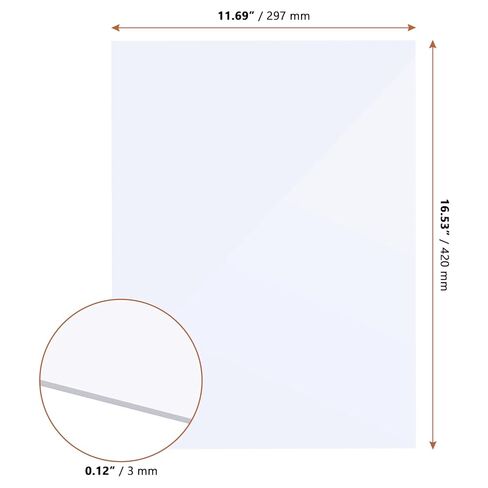 LEXININ 4 Pack White Acrylic Sheets, 12 x 16 x 1/8 Inches Plastic Acrylic Sheet for Craft, DIY Projects, Painting in Saudi Arabia