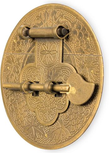 Hardware Philosophy "Longevity Brass Plate Chest Box Latch Decorative Hardware 3.4" in Saudi Arabia