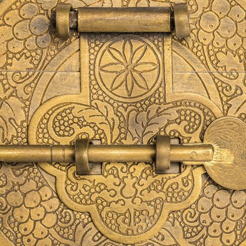 Hardware Philosophy "Longevity Brass Plate Chest Box Latch Decorative Hardware 3.4" in Saudi Arabia