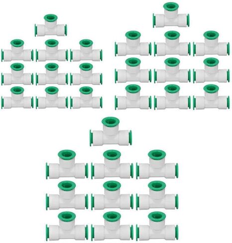 Tee Connector 3 Way Tube Adapter Quick Connect for Irrigation for RO Water System(20mm) in Kuwait