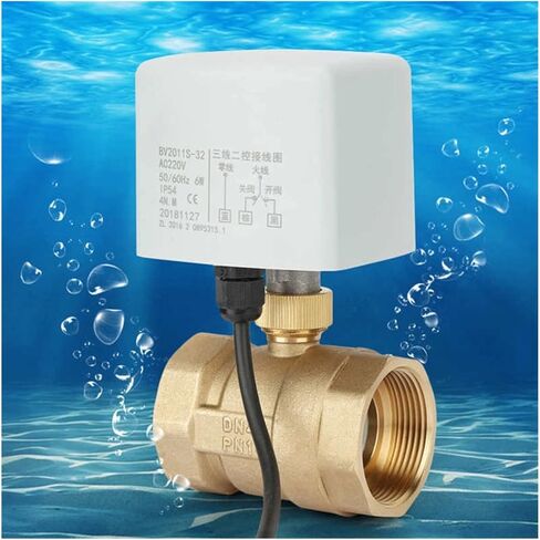 AC220V DN40 DN50 1-1/2" Brass Motorized Ball Valve 2-Way 3-Wire Motorized Ball Valve(2′) in Saudi Arabia