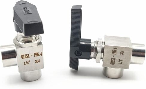 High Pressure Female Thread Ball Valve 1/8" 1/4" 3/8" 1/2" 3/4" Stainless Steel Right Angle 2 Way Pipe Fitting(1/2") in Kuwait