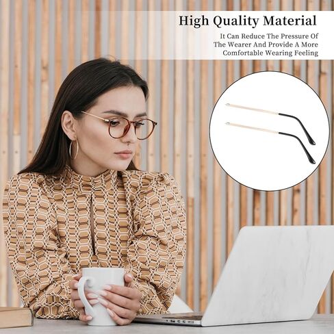 Gold Glasses Arm Replacement Metal Thin Eyeglass Legs Replacement 3mm Wide Single Teeth Sunglasses Arm Eyeglasses Repair Legs with Black Tips Glasses Temple Eyewear Frame Temple Accessory in Saudi Arabia