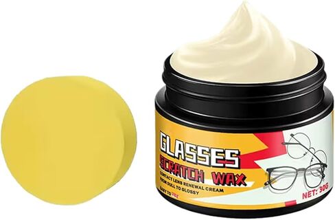 Eyeglass Scratch Remover, 30g Long-Lasting Cleaner, Polisher with Sponge, Eye Glass Scratches Cleaning for Car Fog Watch Screen Phone Camera Windshield (Color and Style Are Random) in Saudi Arabia