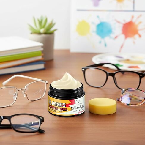 Eyeglass Scratch Remover, 30g Long-Lasting Cleaner, Polisher with Sponge, Eye Glass Scratches Cleaning for Car Fog Watch Screen Phone Camera Windshield (Color and Style Are Random) in Saudi Arabia