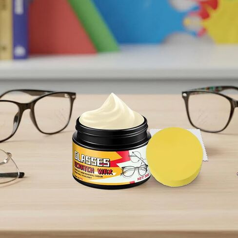 Eyeglass Scratch Remover, 30g Long-Lasting Cleaner, Polisher with Sponge, Eye Glass Scratches Cleaning for Car Fog Watch Screen Phone Camera Windshield (Color and Style Are Random) in Saudi Arabia