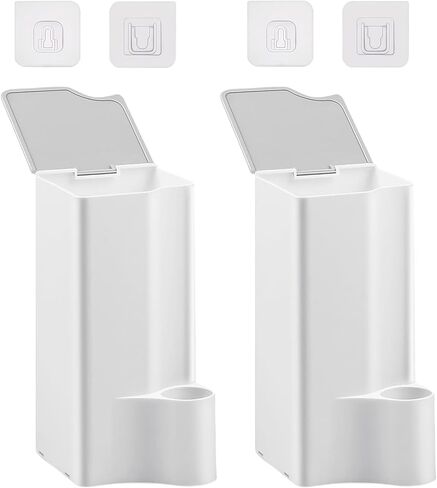 حامل مرحاض مكون من عبوتين متوافق مع عصا كلوركس للمراحيض فقط، مثبت على الحائط موفر للمساحة وتخزين قائم بذاته لمنصات التنظيف التي تستخدم لمرة واحدة - اختيار مثالي لعصا المرحاض in Kuwait